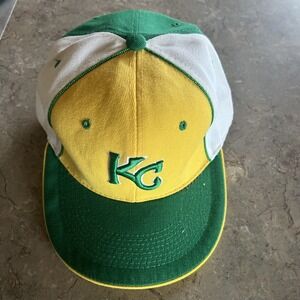 MLB KC Royals League Hat green Yellow White Size L